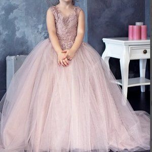 beautiful soft pink toddler gown /dress